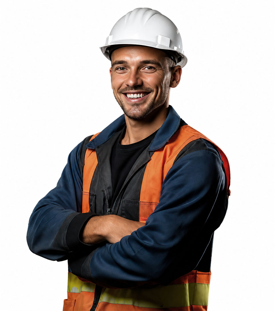 Uniforme construção civil com identificação da empresa