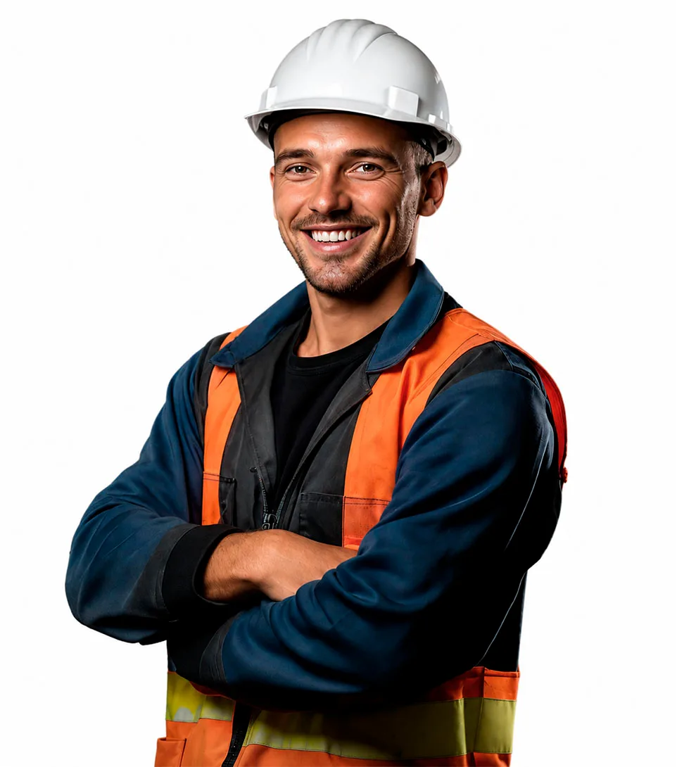 Uniforme construção civil com identificação da empresa